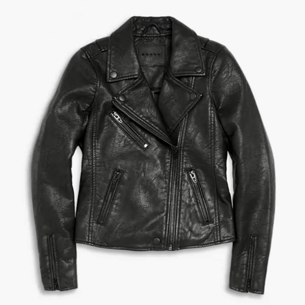 BlankNYC Girls' Faux Leather Moto Jacket - Big Kid